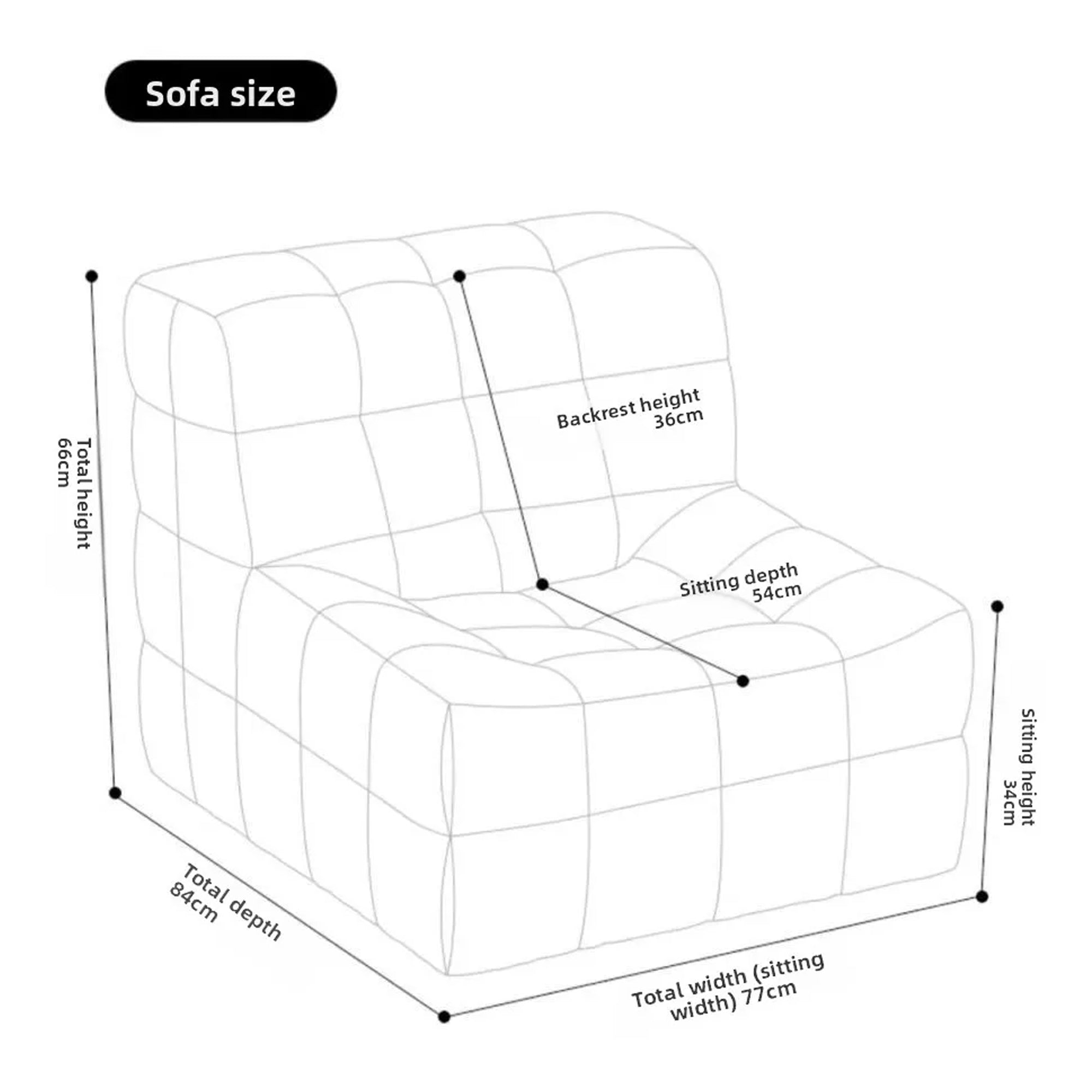 Corduroy Cloud Sofa Seat