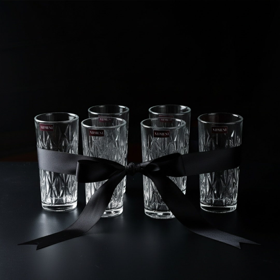 Elevated Etched Highball Glass