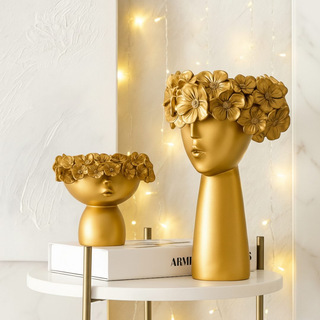 Surreal Faces Table Planters