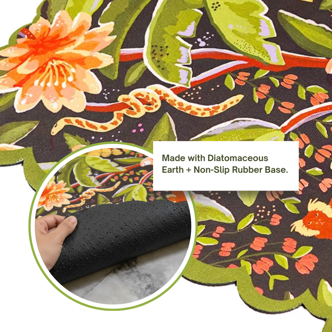 Paradise Bloom Diatomaceous Earth Bath Mat