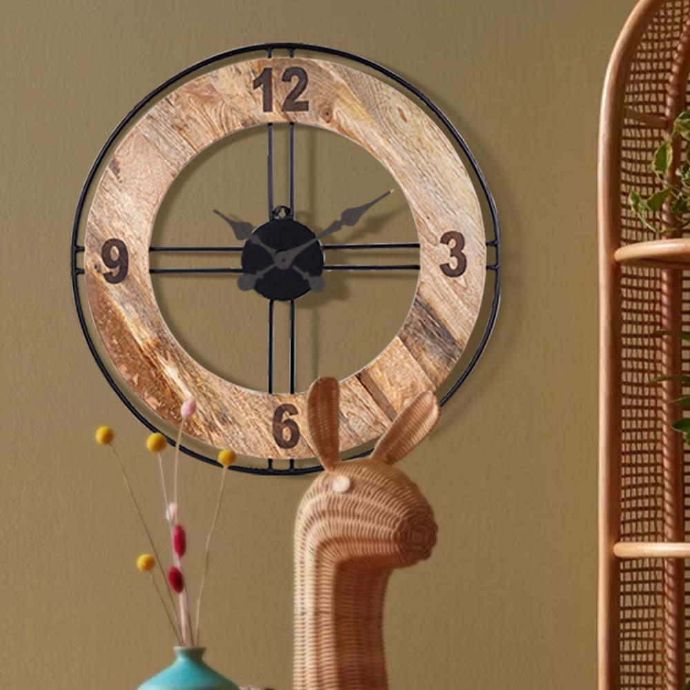 Artsy Wooden Minimalist Wall Clock - The Artment