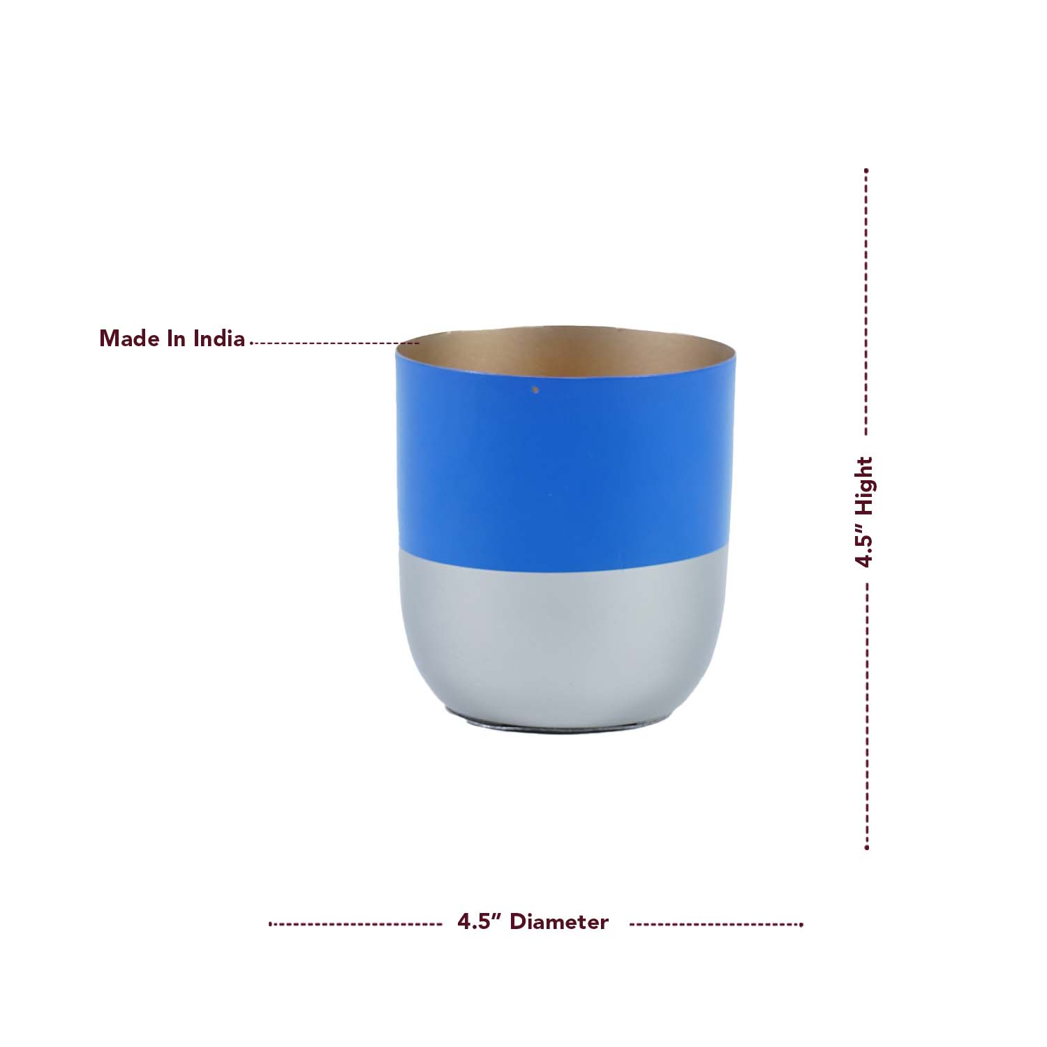 Blue Bliss: The Handcrafted Artistic Metal Planter - The Artment