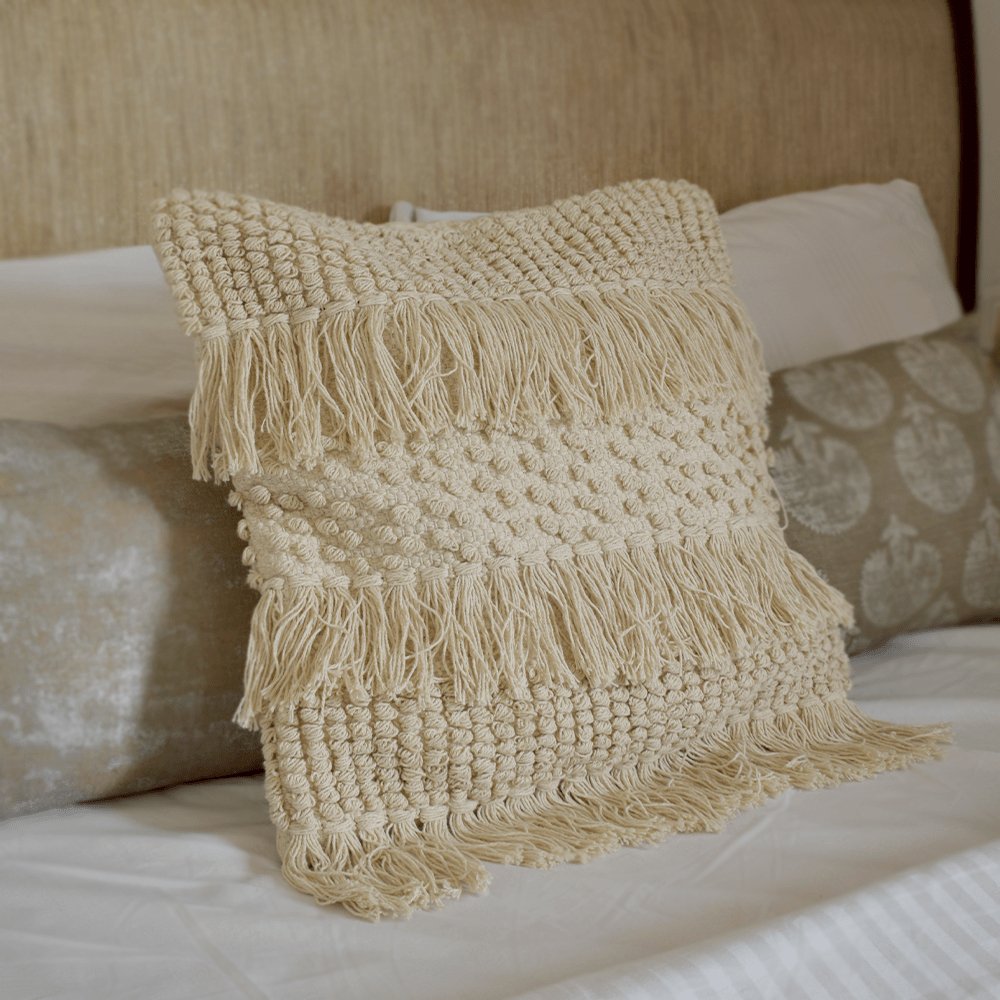 Bohemian Chic Macrame Cushion - The Artment