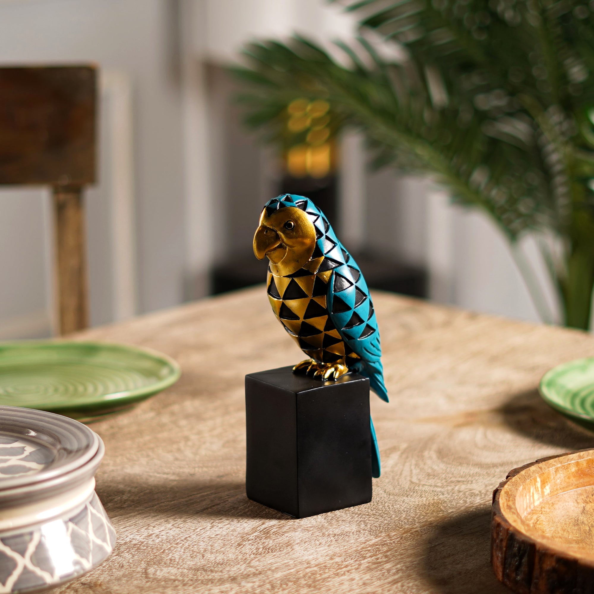 Cockatoo Symphony: Geometric Resin Beauty - The Artment