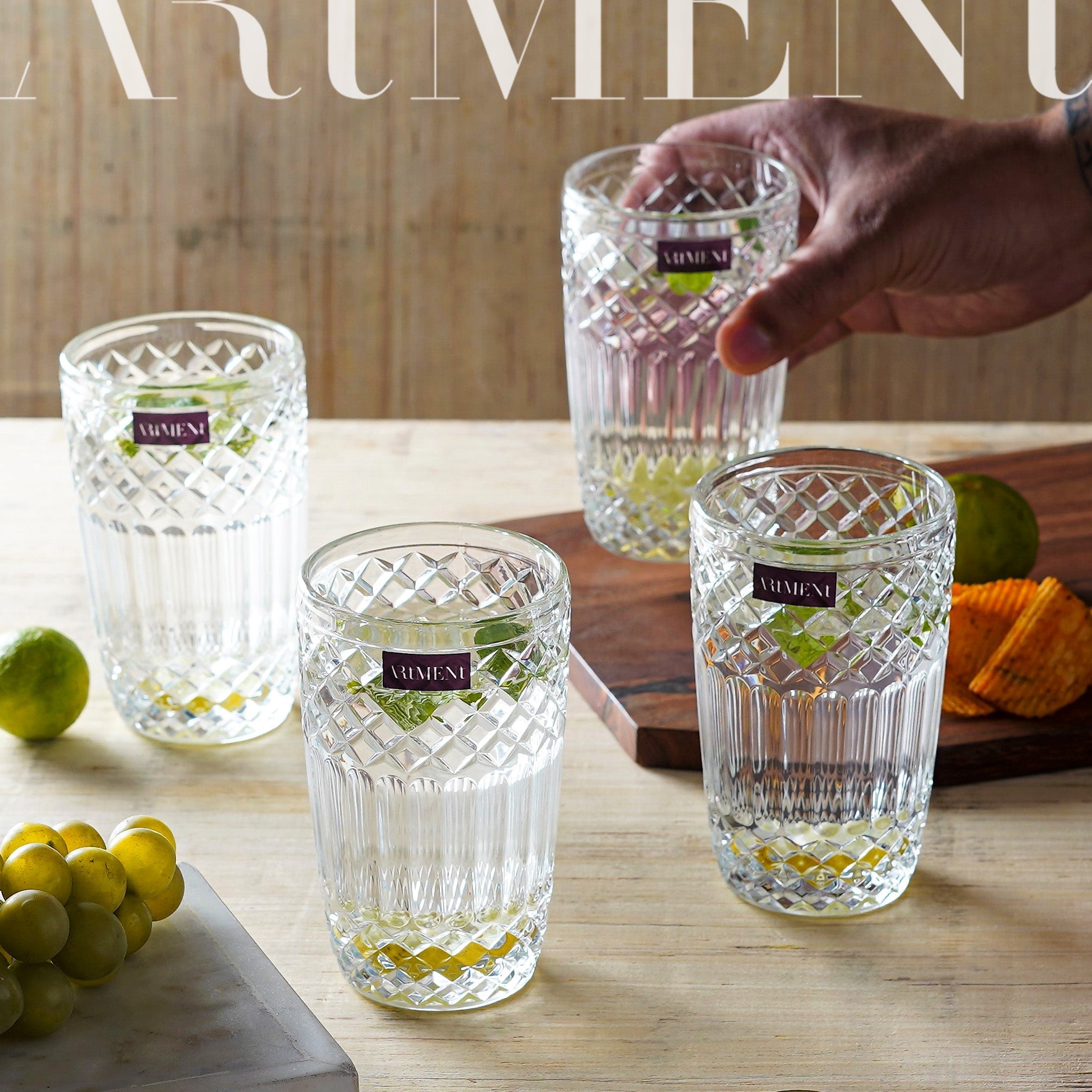 Diamond Tumbler Glasses - The Artment