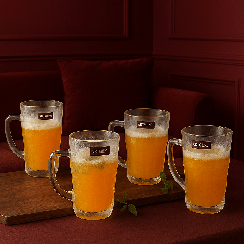 Impressionism Frosted Beer Mug Set - The Artment