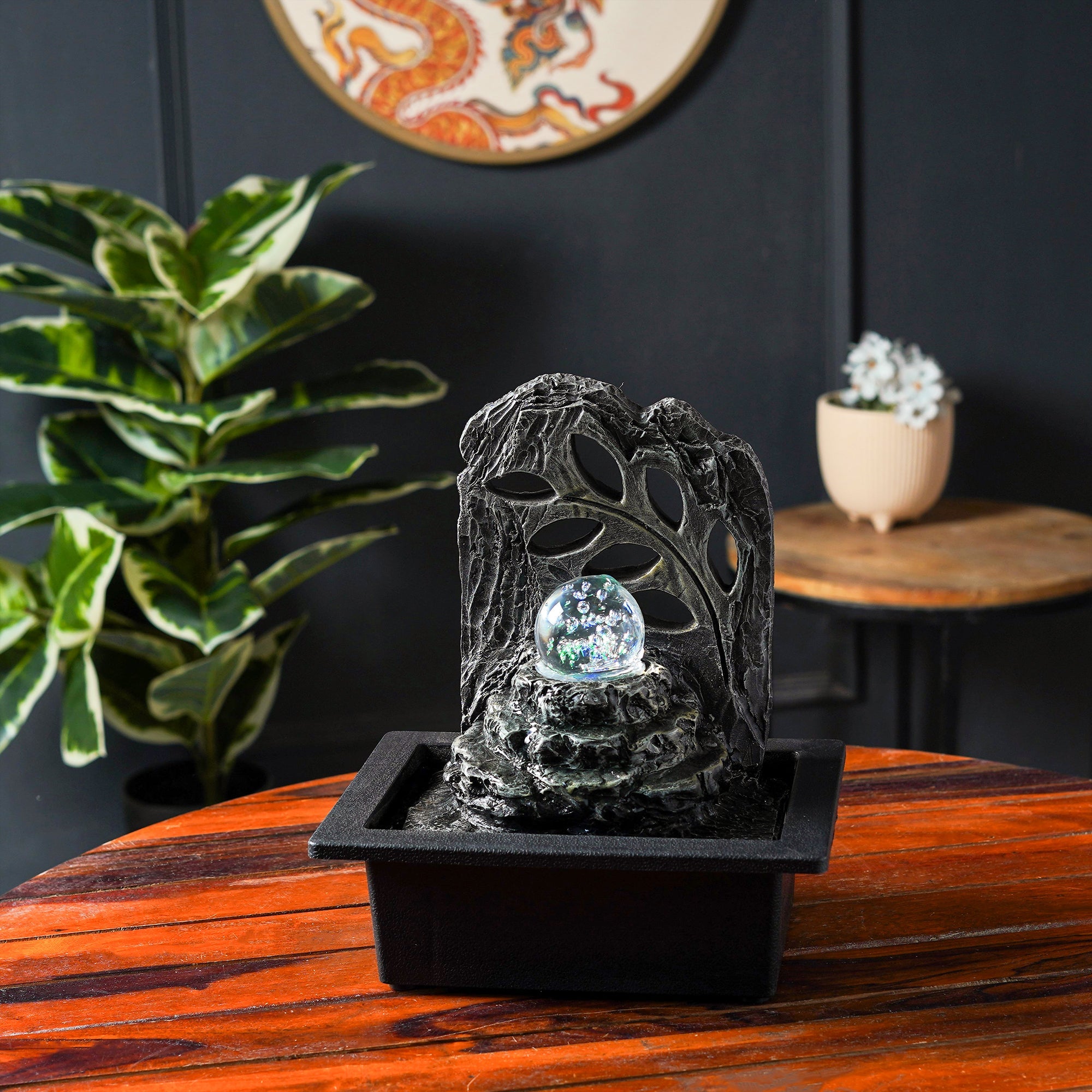Leaf Vein Flow Table Fountain - The Artment