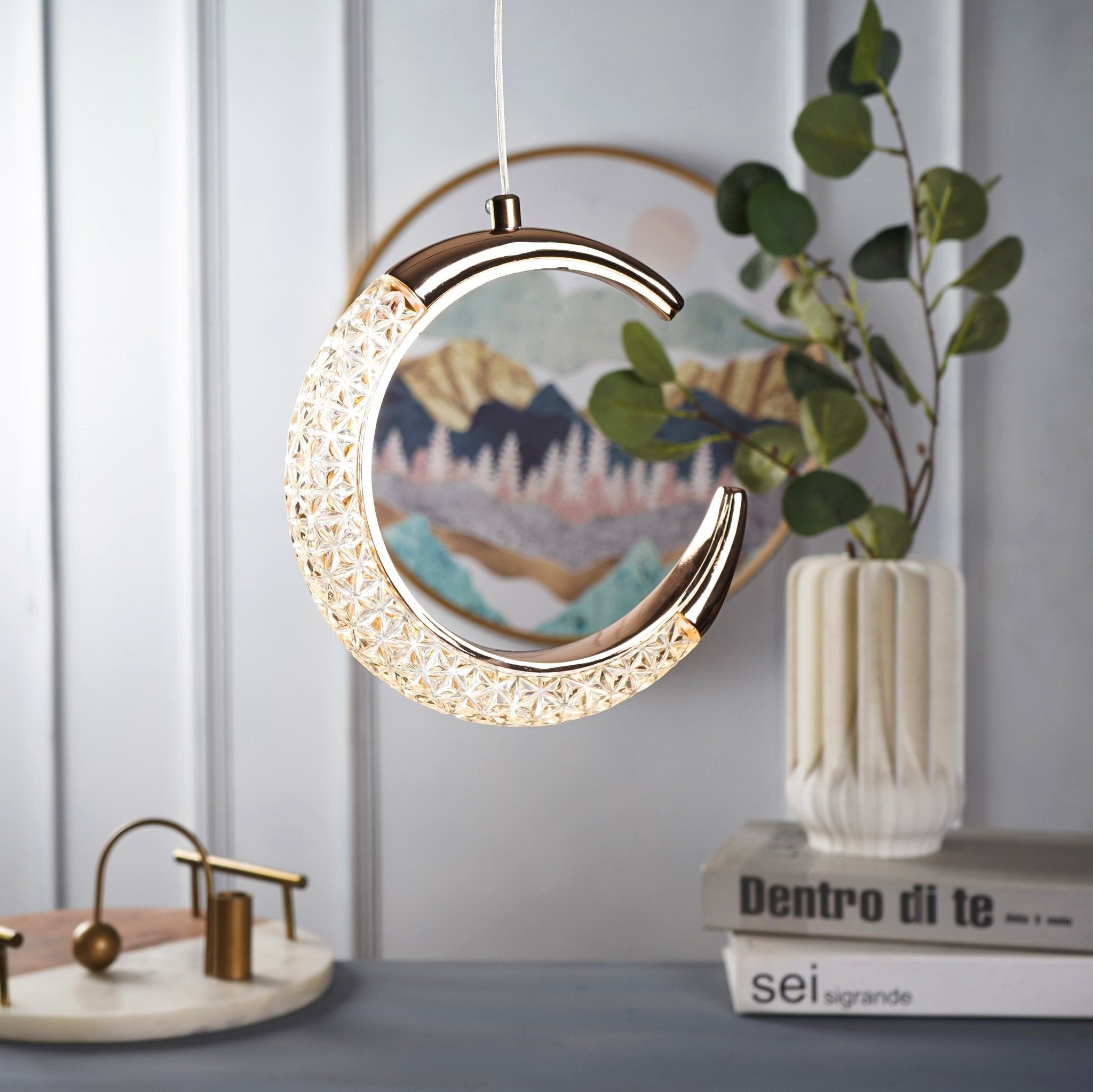 Lunar Crystal Hanging Lamp - The Artment