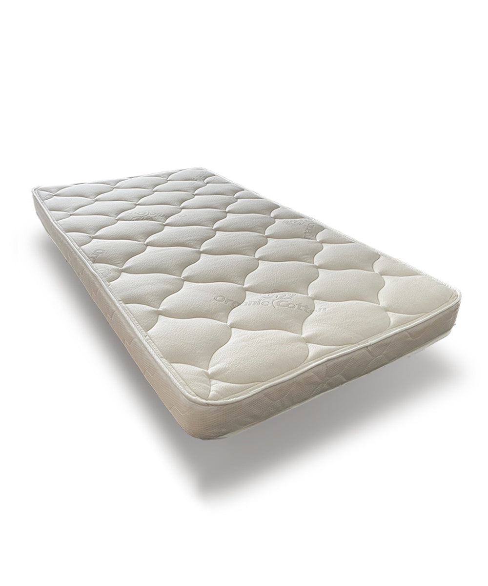 A Dual Firm twin mattress with a quilted, textured surface, displayed against a plain background.