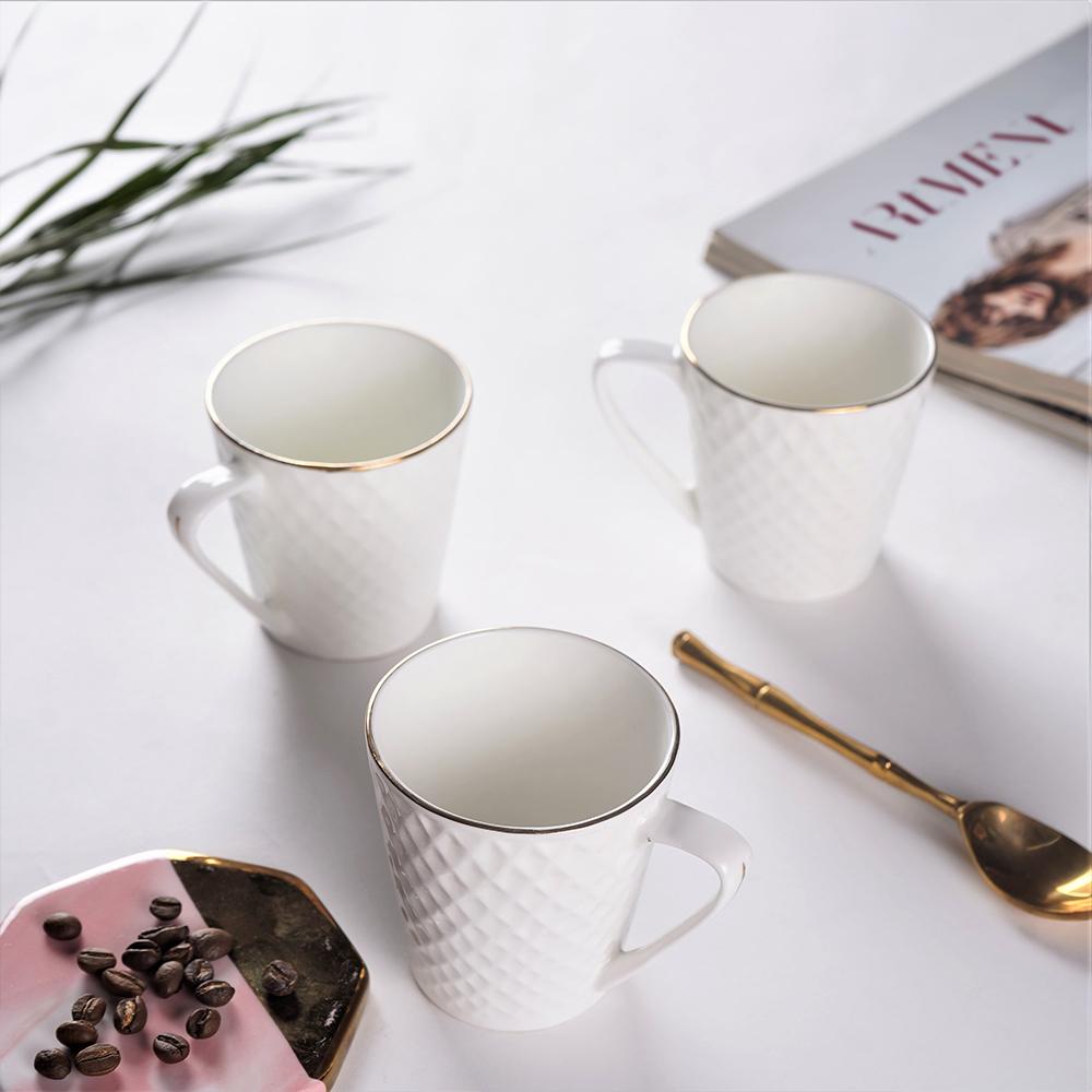 Minimalist White Funnel Tea Cups (Set of 6) - The Artment
