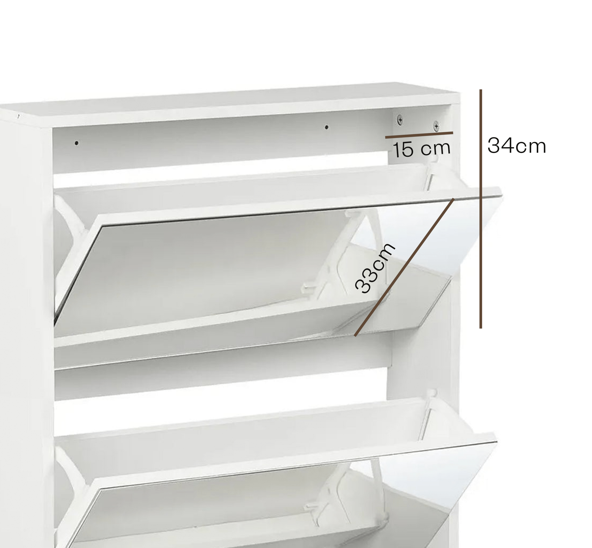 Mirrage - Mirror Shoe Cabinet - The Artment