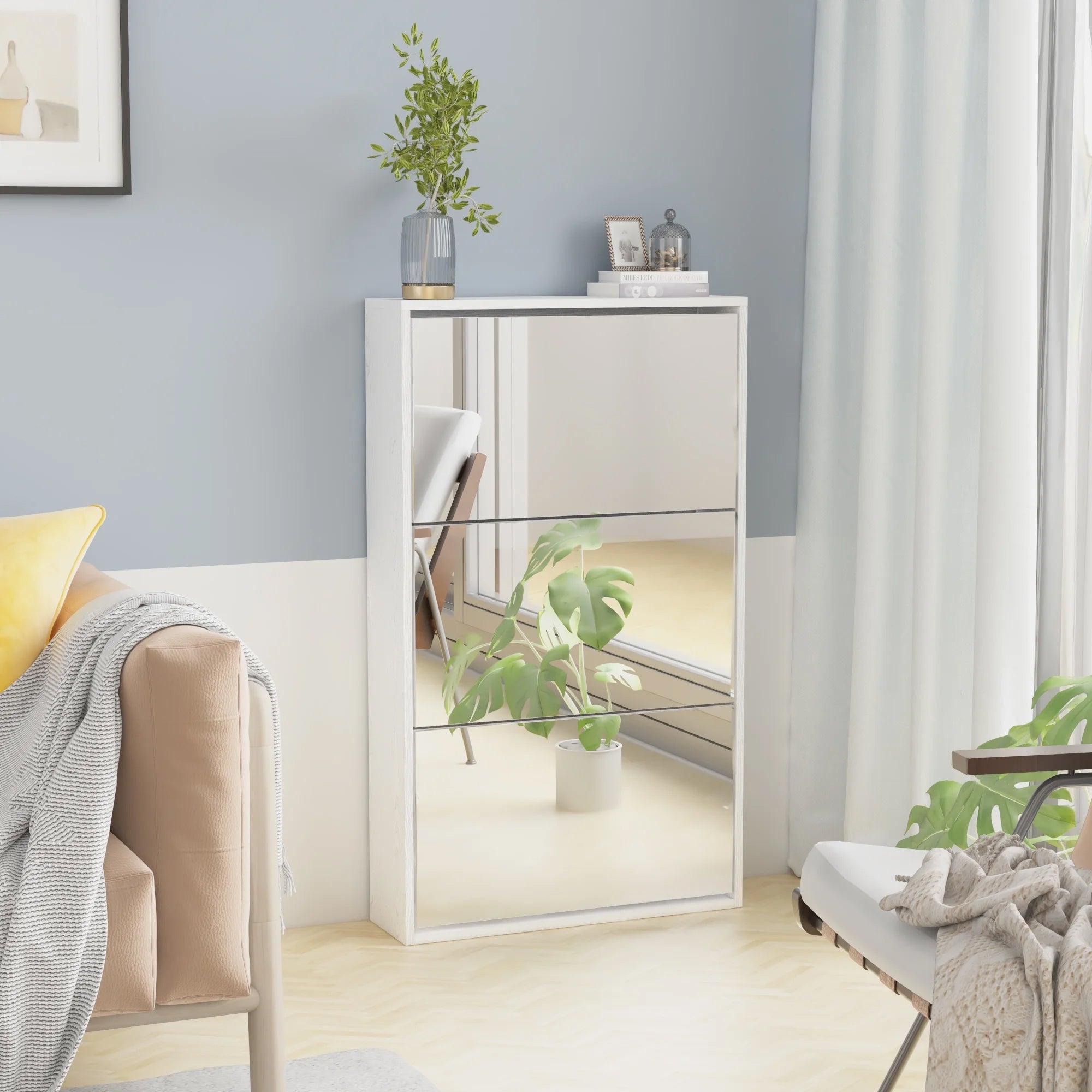 Mirrage - Mirror Shoe Cabinet - The Artment