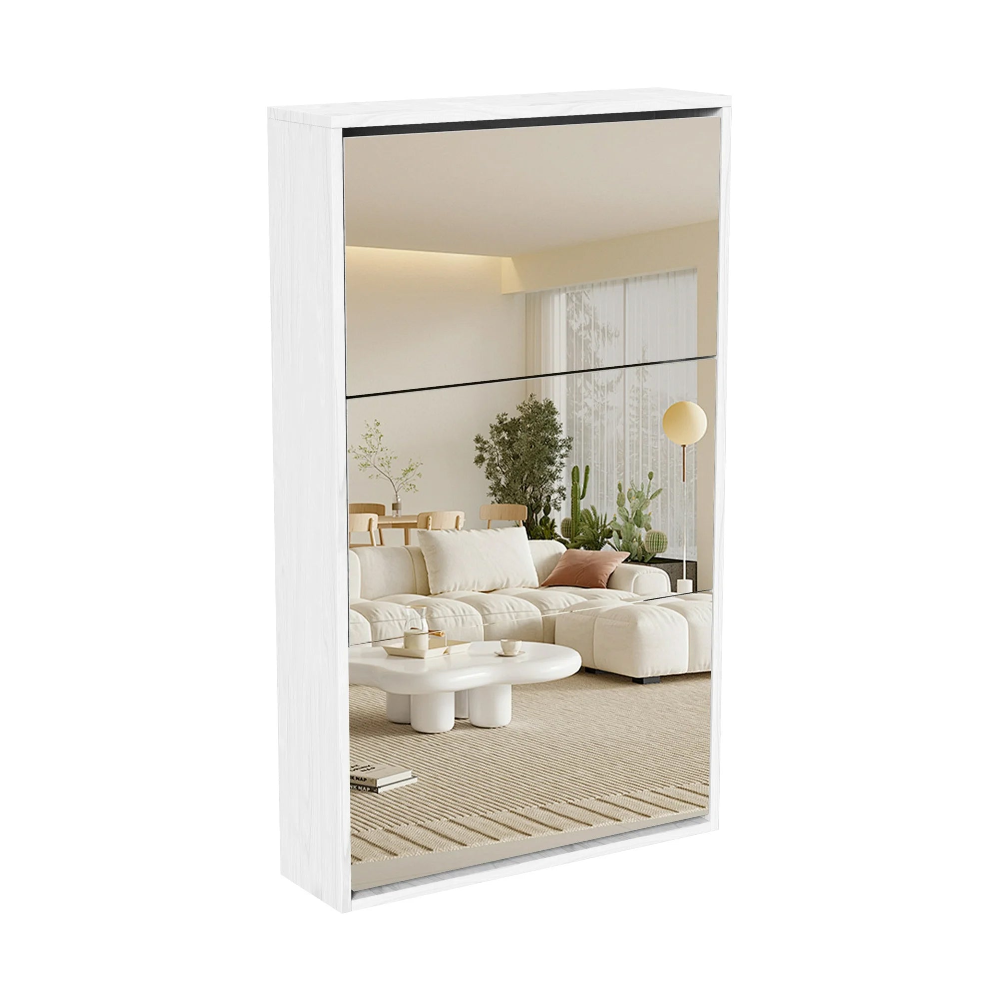 Mirrage - Mirror Shoe Cabinet - The Artment