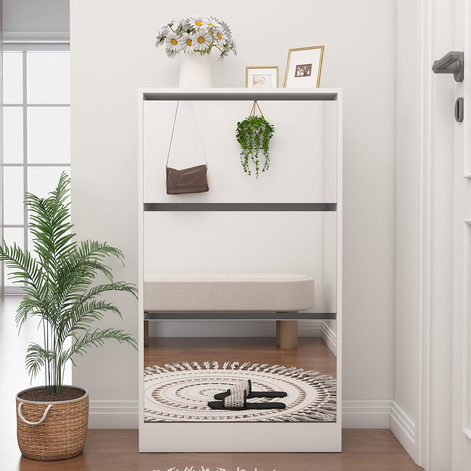 Mirrage - Mirror Shoe Cabinet - The Artment