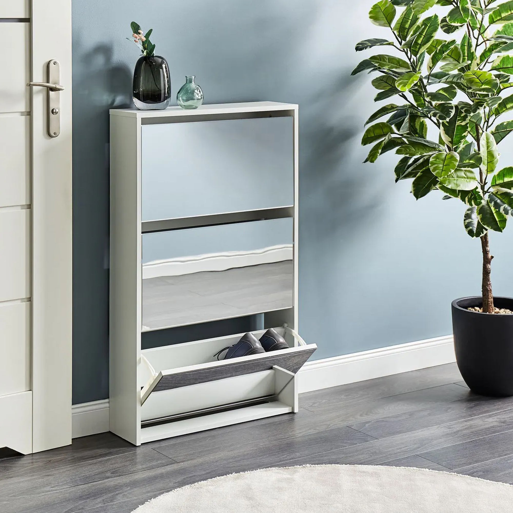 Mirrage - Mirror Shoe Cabinet - The Artment