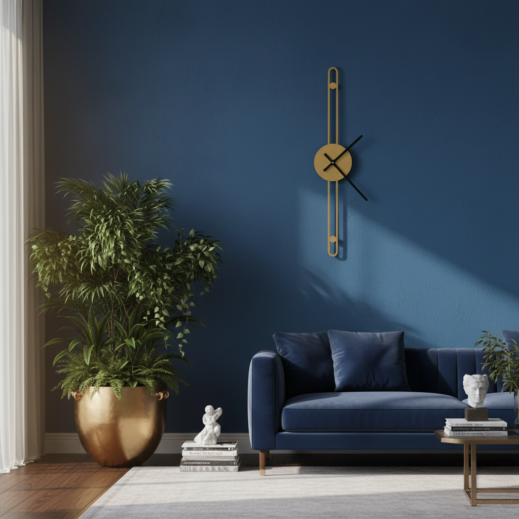 Nordic Minimalist Gold Needle Wall Clock