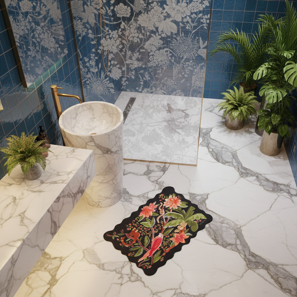 Paradise Bloom Diatomaceous Earth Bath Mat