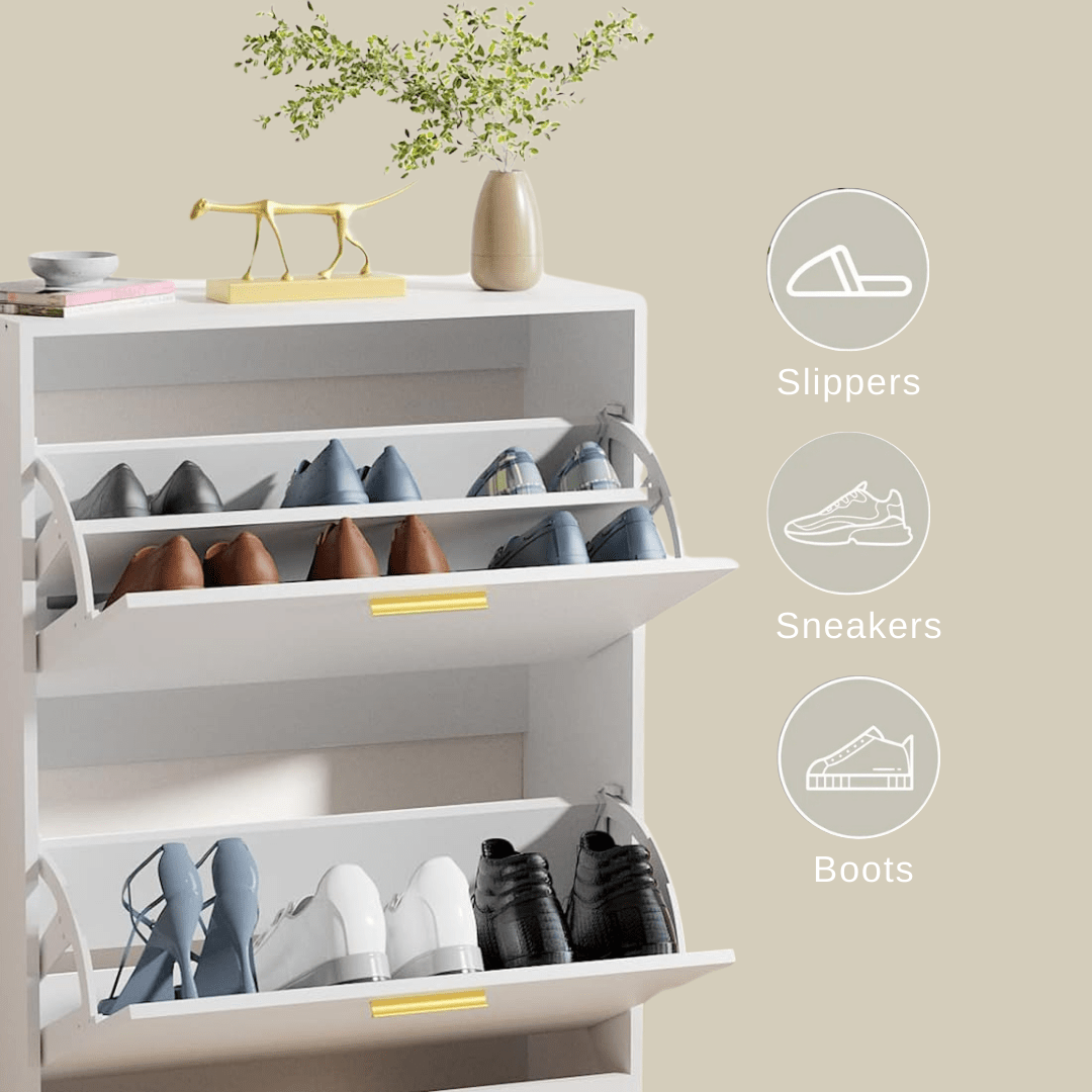 Quadra Shoe Organizer Cabinet (4 Tier) - The Artment