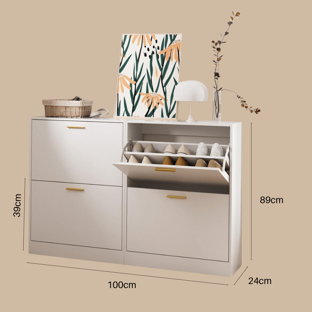 Quadra Shoe Organizer Cabinet (4 Tier) - The Artment