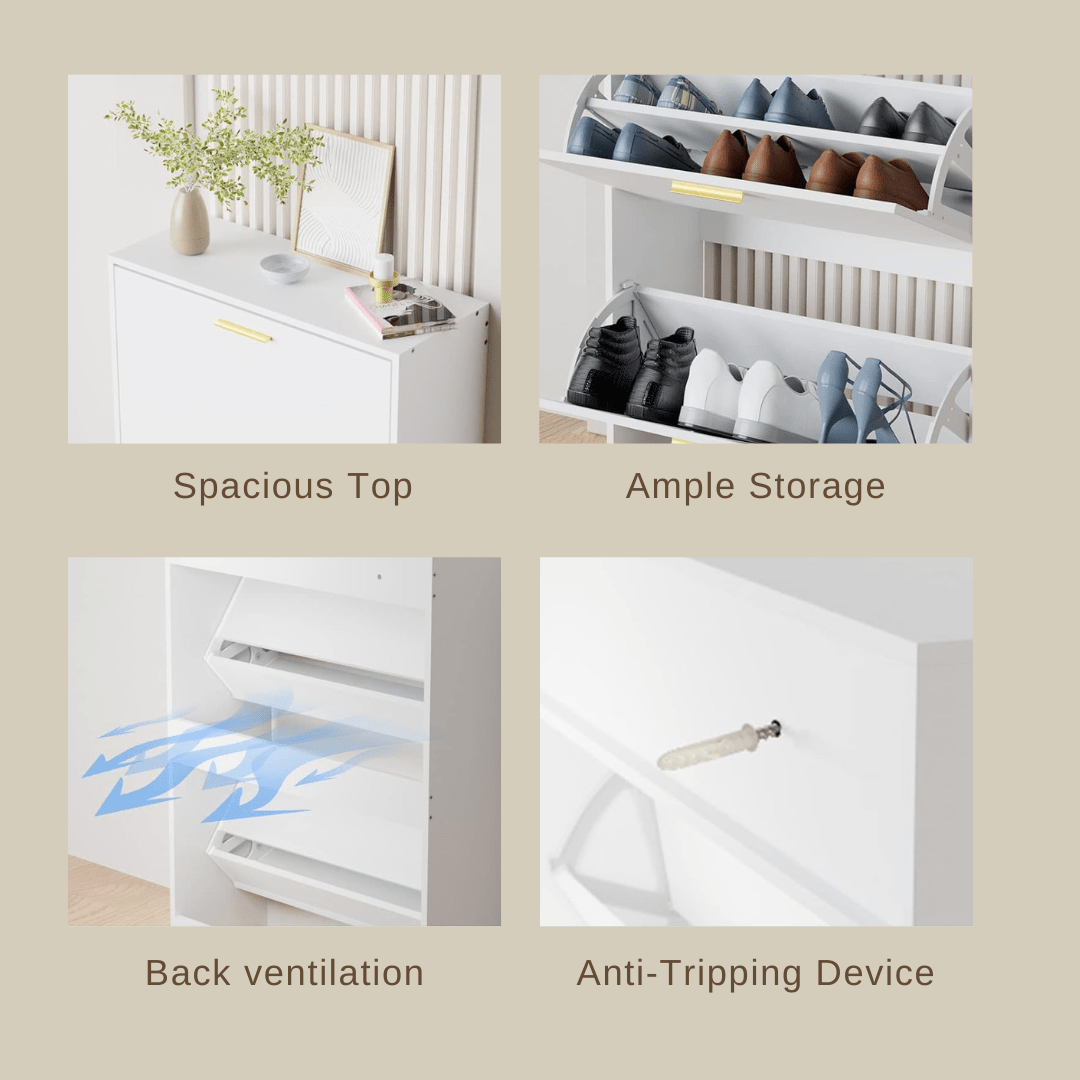 Quadra Shoe Organizer Cabinet (4 Tier) - The Artment