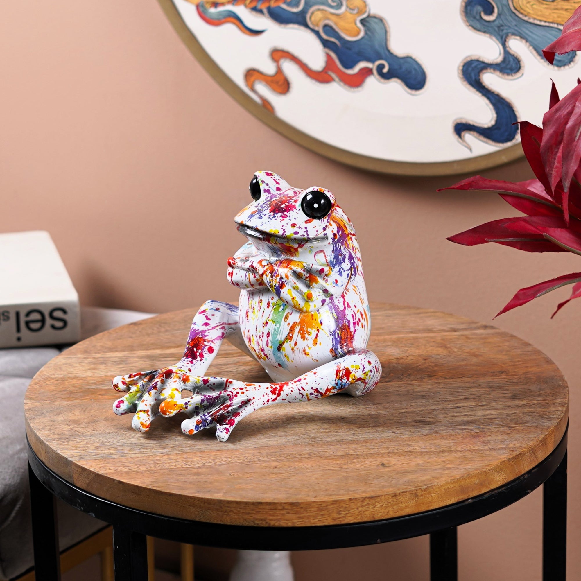 Rainbow Tagged Frog Statue - The Artment