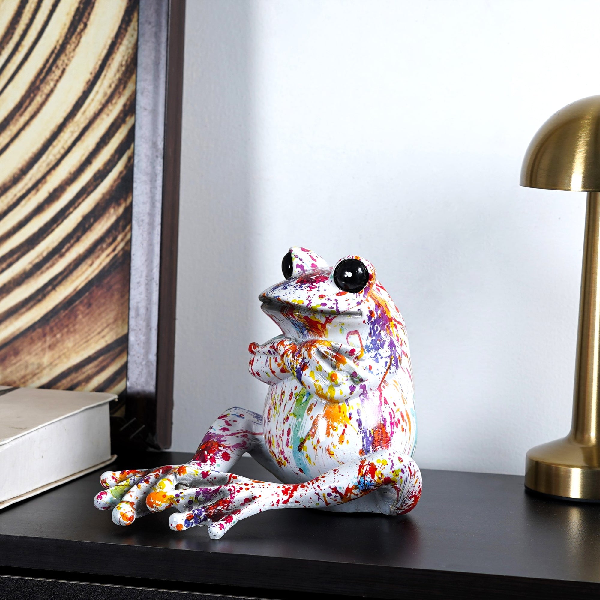 Rainbow Tagged Frog Statue - The Artment