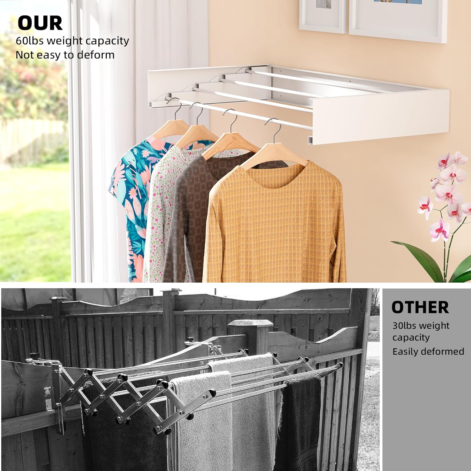 SleekFold Wall - Mounted Drying Rack - The Artment