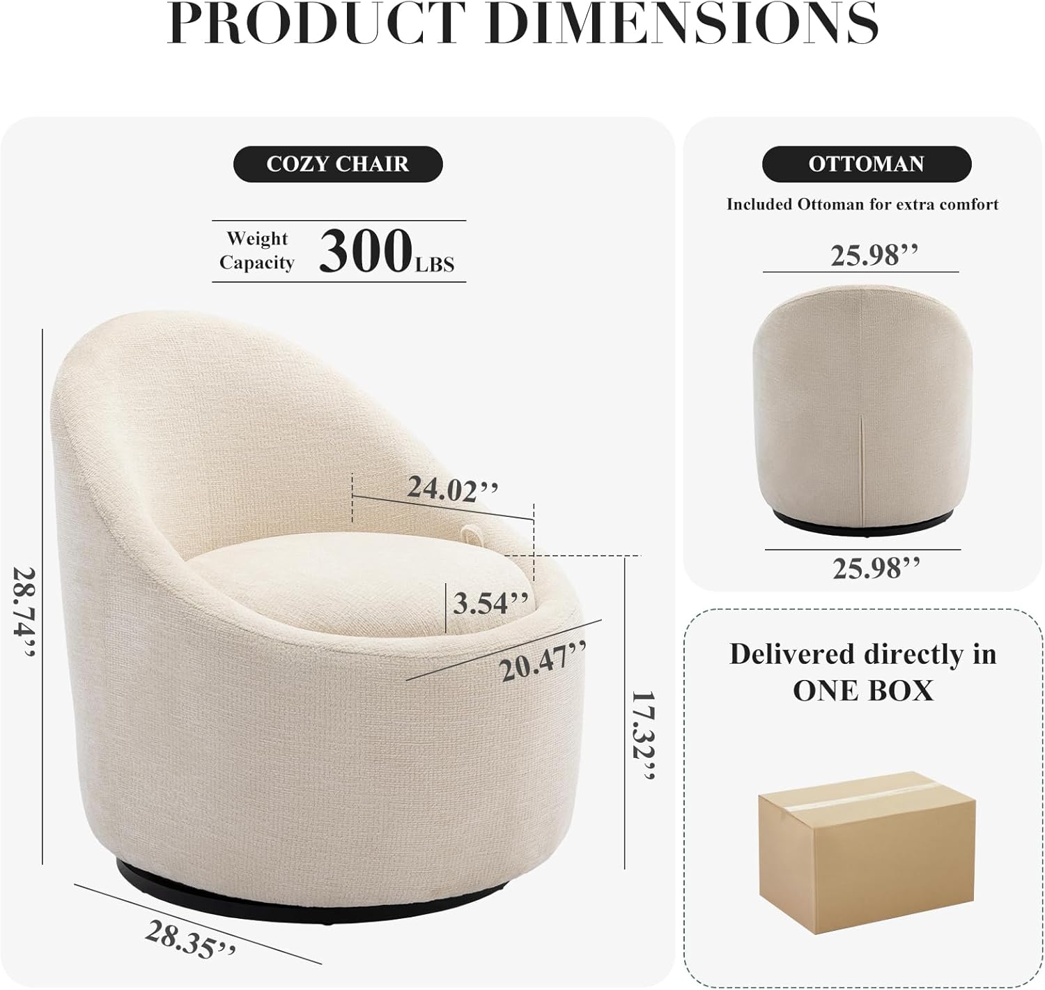 Snuggle Swivel Chair - The Artment