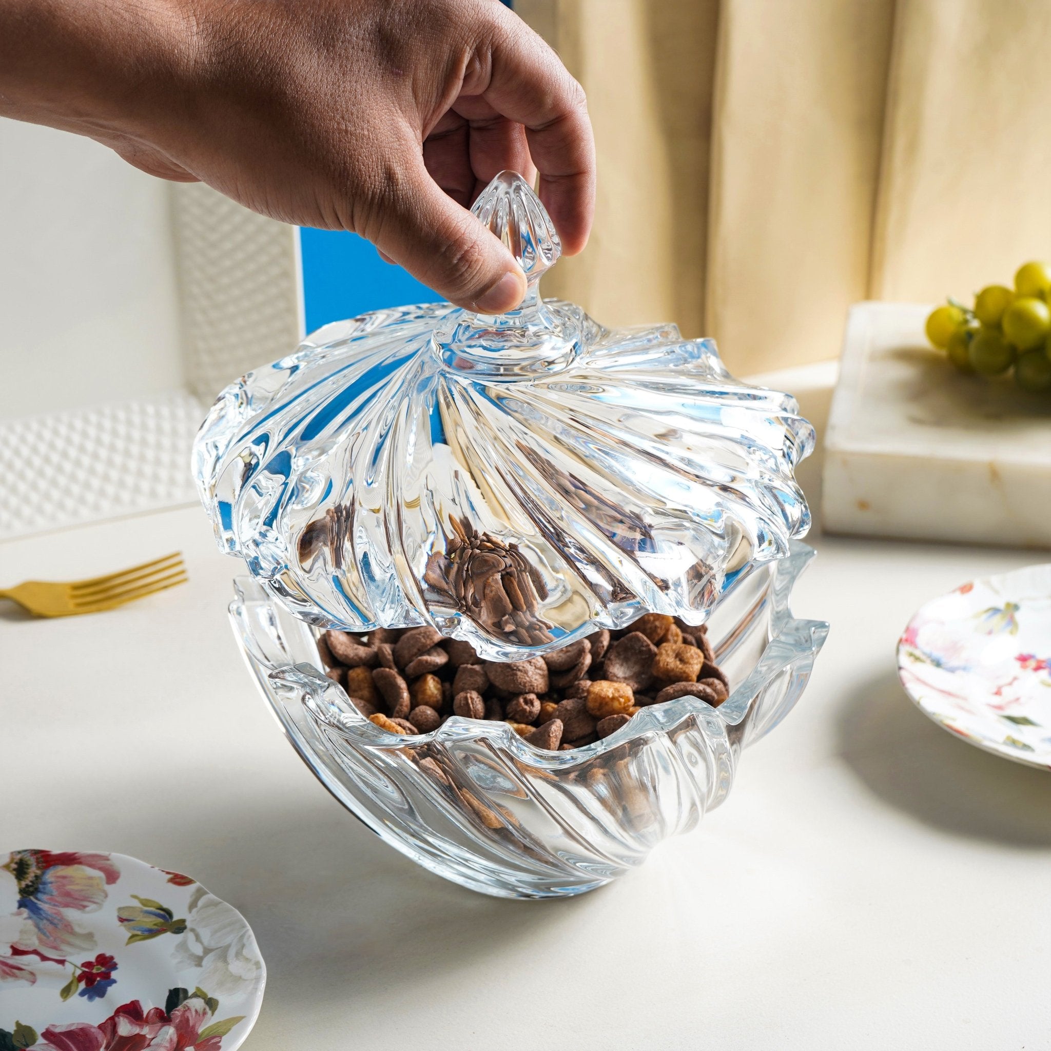 SpiraEnchanté Glass Storage Bowl - The Artment