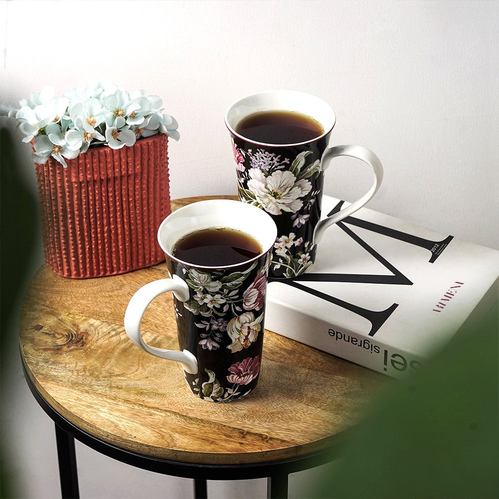 Victorian Floral Printed Ceramic Coffee Mug - The Artment