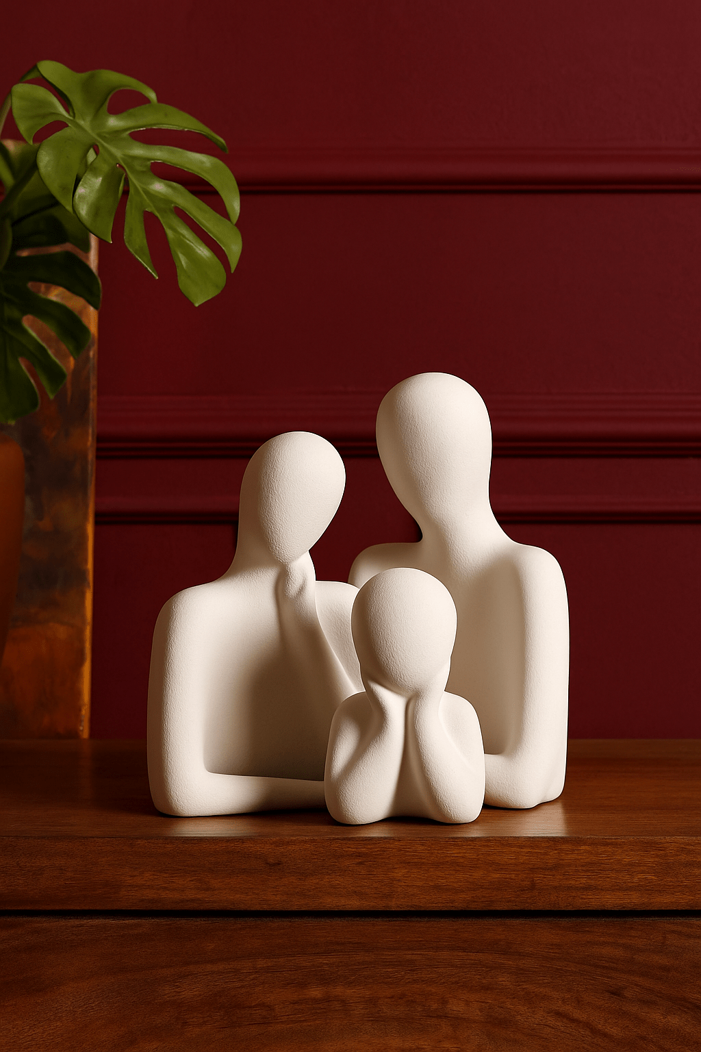 Wholeness Trio: Embracing Family Sculpture (Set of 3) - The Artment