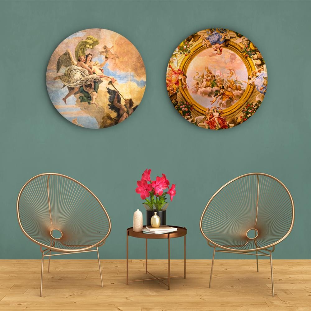 Palazzo Pepoli Detailed Ceiling Canvas (Matte Finish)